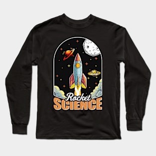 Space Exploration: Rocket Launch Illustration Long Sleeve T-Shirt